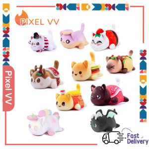 Aphmau Plush Meemeows Food Cats Plushie Bunle Ahpmau French Fries Burger Pillow Plush Toys Kawaii Cute Plushy Cats Doll