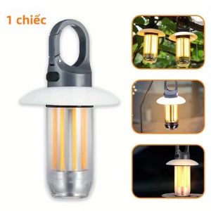 Đèn Pin Cầm Tay Có Thể Sạc Lại USB-C Có Móc Treo Nhẹ Chống Nước Để Đi Bộ Câu Cá Làm Việc Khẩn Cấp