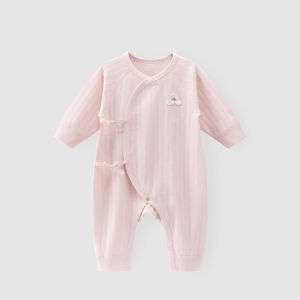 Pure Cotton Spring Autumn Baby Romper Long Sleeve Monastic Style Clothes Home Wear Comfortable Soft Cotton Onesie for Newborns
