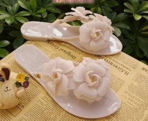 Womens Shoes Brazil Gel Shoes Womens Summer Camellia Slippers Flats Flip Flops Sea Beach Shoes Flip-Flops Fashion Sandals