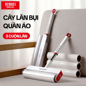 Cây lăn bụi quần áo OKwife AGW-5016 24cm dính lông chó mèo vệ sinh sofa kèm 2 cuộn giấy
