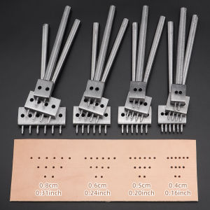 3pcs/SET Professional DIY Leather Punching Die Manual Hole Punch for Leather Handcrafting Multi-Round Punching Die Tool Set