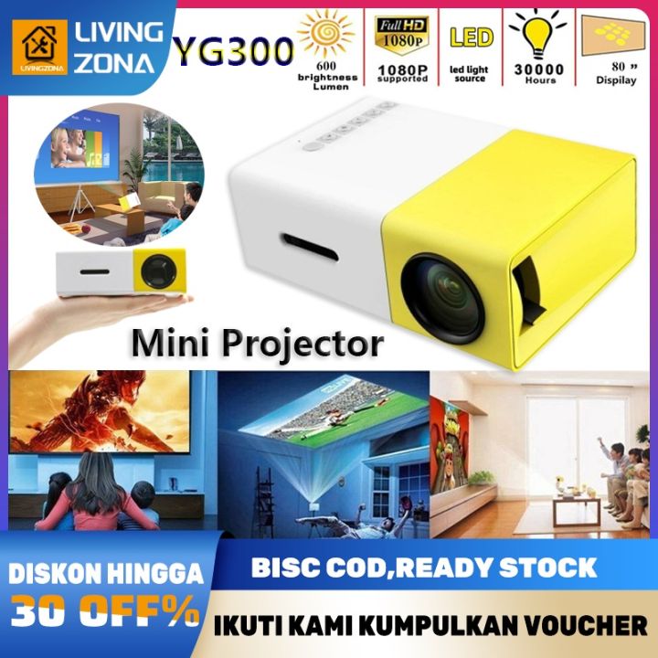 GoPix 6A proyektor mini dengan layar besar 75 inci