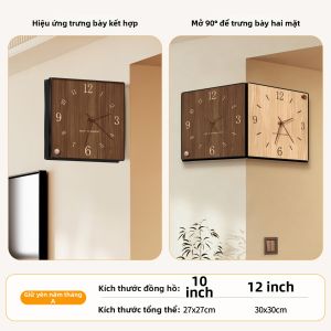 CTYLIGHTZ | Đồng Hồ Góc Mây Phong Cách Cổ Điển Không Tiếng Ồn Không Cần Khoan