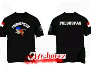 Kaos Polsuspas Lengan Pendek Prison Police / Tshirt Pria Kaos Katun Pria Kaos Oblong Premium