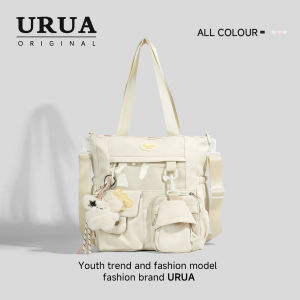 Korean Style Womens Shoulder Bag Book Carrier Commuter Handbag School Bag Daily Use Crossbody Bag Soft Polyester Lining