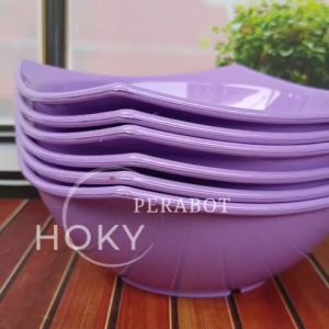 6 PCS MANGKUK MELAMIN DINER SUPER TEBAL MODEL PERSEGI 7 INCH TAHAN PANAS DAN FREE BUBLE WRAP