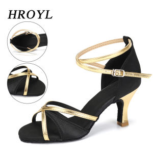 Women Latin Shoes for Dancing Woman/Girls/Ladies Ballroom Shoes Modern Tango&Salsa Medium Heels Dance Shoes Practice Sandals 7cm