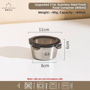 MODERN SWEETHOME | Sealed Freshkeeping Meal Box 316L Stainless Steel