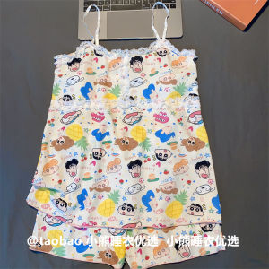 Áo Ngủ Lụa Băng Dễ Thương Cho Nữ Mùa Hè 2024 Áo Ngủ Cotton Pha Trộn Dáng Rộng Thoải Mái Bộ Đồ Ngủ Mùa Hè Cho Nữ