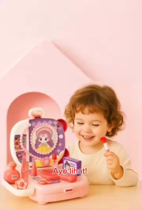 Mainan Anak THS-002 ENJOY THE FUN OF MAKEUP DRESSING TABLE Mainan Meja Makeup Perempuan Perhiasan