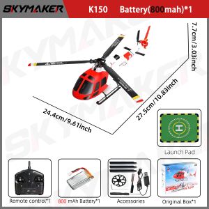 WLtoys K150 AS350 Squirrel RC Helicopter 2.4G 6-Aixs Gyro 4CH Altitude Hold Optical Flow Brushless Motor Toys for Kid Adult Gift