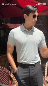 Áo Polo Xám Nam Aristino Regular Fit Mềm Mạ Tôn Dáng - APS211AS0E