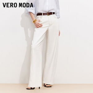 Vero Moda | Quần Jeans Bóng Bay Phong Cách Retro Với Dây Đai Đối Chiếu