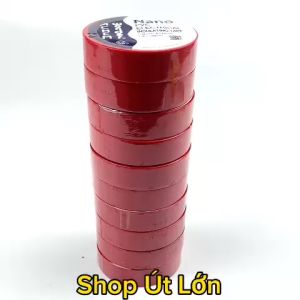 Băng keo điện Nano màu đỏ 20yard 18 mét 1 cây có 10 cuộn
