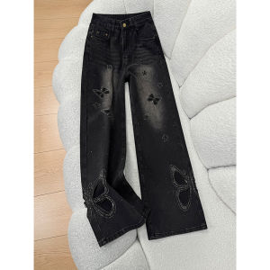La Chapelle | Quần Jeans Chân Rộng Lỗ Đục Hình Bướm