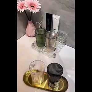 Bộ Đồ Dùng Nhà Tắm Phong Cách Nhật Bản Dành Cho Cặp Đôi - Bàn Chải Đánh Răng Và Nước Súc Miệng Cỡ Du Lịch Kèm Cốc Đựng Thiết Kế Gia Dụng
