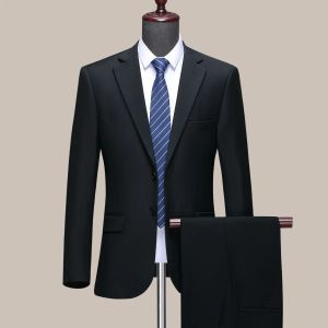 2026 Solid-colored Suit S-8XL Mens Fashion Business Plus Size Gentlemans Casual Shirt for Work Slim-fit Wedding Formal Suit