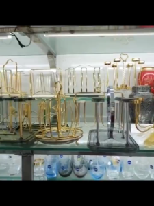 Giá úp cốc mạ vàng hình hươu C83 kèm khay hứng nước tiện dụng khay úp ly hiện đại TTNTC83