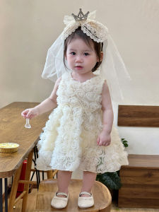 Sleeveless Floral Princess Dress 8 Months