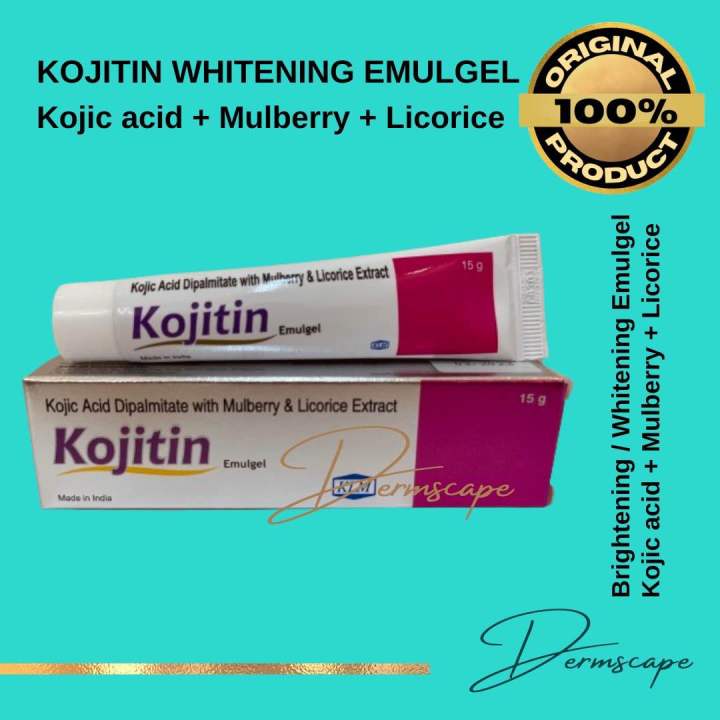 KOJITIN Emulgel Whitening & Brightening Gel Kojic Acid Dark Spots Dark