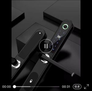 PP Smart Fingerprint Lock Doorlock Broken Bridge Aluminum Doors Narrow Household Fingerprint Door Sliding Door Lock with App 3215
