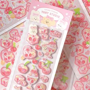 Holographic Fruit Ice Cube Stickers Aesthetic Small Pattern Decals for DIY Journal Guka Card Planner Scrapbooking Decor Gifts