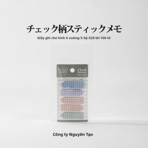 Semi-Transparent Grid Cartoon Note Stickers