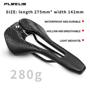 PLSELIS | PLSELIS Highway Mountain Bike Saddle Hollow Nylon Bottom Long Nose Fashion Racing Breathable Light Ultra-Light Bicycle Accessory