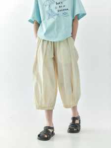KECHU | Cotton Blend Loose Harem Capris For Girls