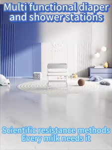 LUCKYBABE Diaper Table Baby Care Table Multifunction Foldable Baby Touch Table Bath Newborn Diaper Changing Station with Storage