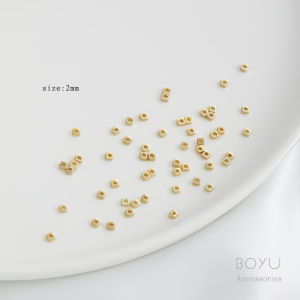 BOYU | 14K Plated Gold Color Preservation Square Beads DIY Jewelry Accessories