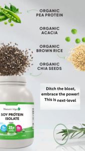 NATURE’S VIGOR Soy Protein Isolate (920g) – Protein Powder for Muscle Growth Weight Management & Heart Heal