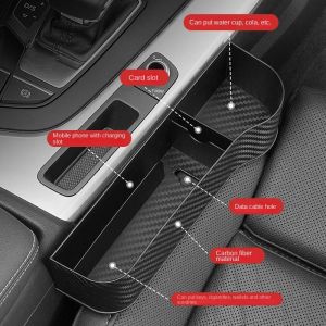 Car Seat Gap Water Cup Holder Universal Crevice Side Storage Box Driver Front Seat Gap Filler Organizer Pocket Car Accessories