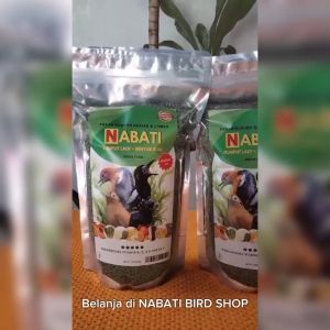 Pakan burung NABATI RUMPUT LAUT PLUS MINYAK IKAN untuk wambi murai anis kacer cendet dll (500 gram)