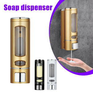 Shampoo And Conditioner Dispenser 400ML Wall-Mounted Shower Shampoo Dispenser No Drill Body Wash Soap Shower Bathroom Hotel