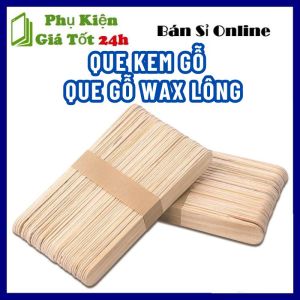 COMBO 50 Que Đè Lưỡi - Que Gỗ Dùng Để WAX LÔNG Tiện Lợi - Que Kem Gỗ Que Gỗ Tròn Làm Handmade