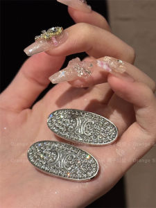 Exquisite Oval Diamond Encrusted Arc De Triomphe Hair Clip Adorable Girl Vintage Pure Desire Fashion Jewelry Hair Accessories