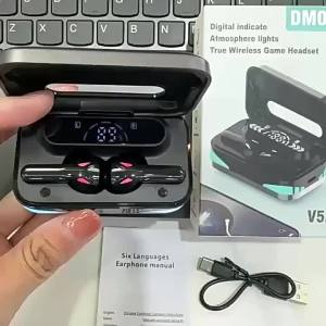 Tai Nghe Không Dây Bluetooth 5.4 Kiểu Dáng Cơ Khí DM09 Với Kết Nối Nâng Cao Điều Khiển Cảm Ứng Và Thiết Kế Công Thái Học