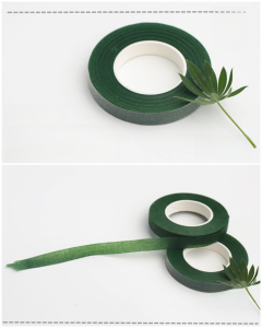 Valentines Day Gift Flower Shop Floral Packaging Bamboo Stick Iron Wire Green DIY Green Plastic Iron Rod Leaf Stem Paper Tape Cloth