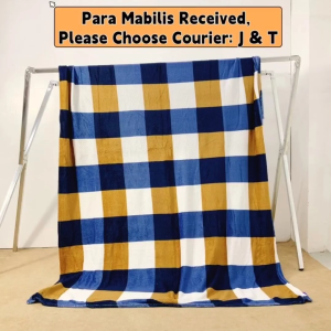 American Checkered Velvet Fleece Blanket - 135 x 200 cm