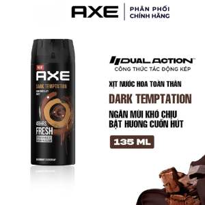 Xịt Khử Mùi AXE Cho Nam Hương Nước Hoa - Dark Temptation 135ml Chocolate Nồng Ấm Lưu Hương Lâu Tới 48h Gây Nhung Nhớ