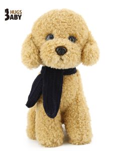 ตุ๊กตาของเล่นตุ๊กตายัดนุ่นรูปหมาพุดเดิ้ลไซส์เล็กน่ารักเสมือนจริงตุ๊กตาหมาหมอบของขวัญวันเกิดสำหรับผู้หญิง