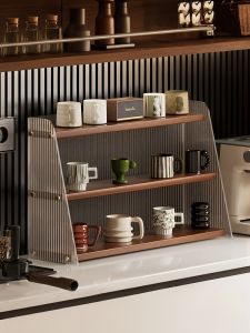 ZHUSHANXIA | Acrylic Wood Multilayer Display Storage Shelf