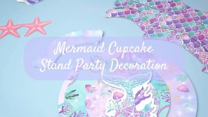 3 Tingkat Tempat Kue Ulang Tahun Karakter Ekor Duyung Stand Kue Mermaid Untuk Dekorasi Pesta Ulang Tahun Anak Perempuan