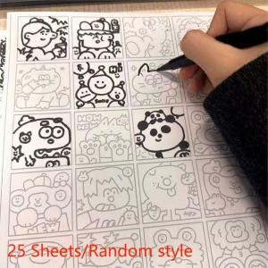 Random shipment】Decompression And Copying Sketch Book Containing Rich Funny Elements Unique Patterns Good Way To Pass The Time