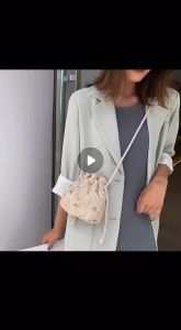 Tas Anyaman Wanita Trendi Fashion Renda Jerami BAO067