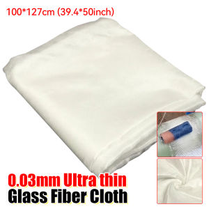 Ultra Thin Fiberglass Cloth 0.03mm1x1.27mHigh Density High Temperature Resistant For DIY FRP Fireproof Thermal Insulation Fabric