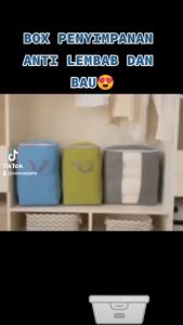 Bamboo Storage Box Bag Organizer Penyimpanan Pakaian Selimut Sprei Tas Berdiri Tinggi Tidur Laundry Bag Baju Lipat Rak  4.7  233 Penilaian 11RB Terjual