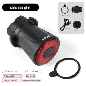 Đèn Hậu Xe Đạp Thông Minh ESLNF Sạc USB LED Chống Nước Đèn Cảnh Báo Khi Đạp Xe Cảm Biến Đèn Hậu Cho Xe Đạp